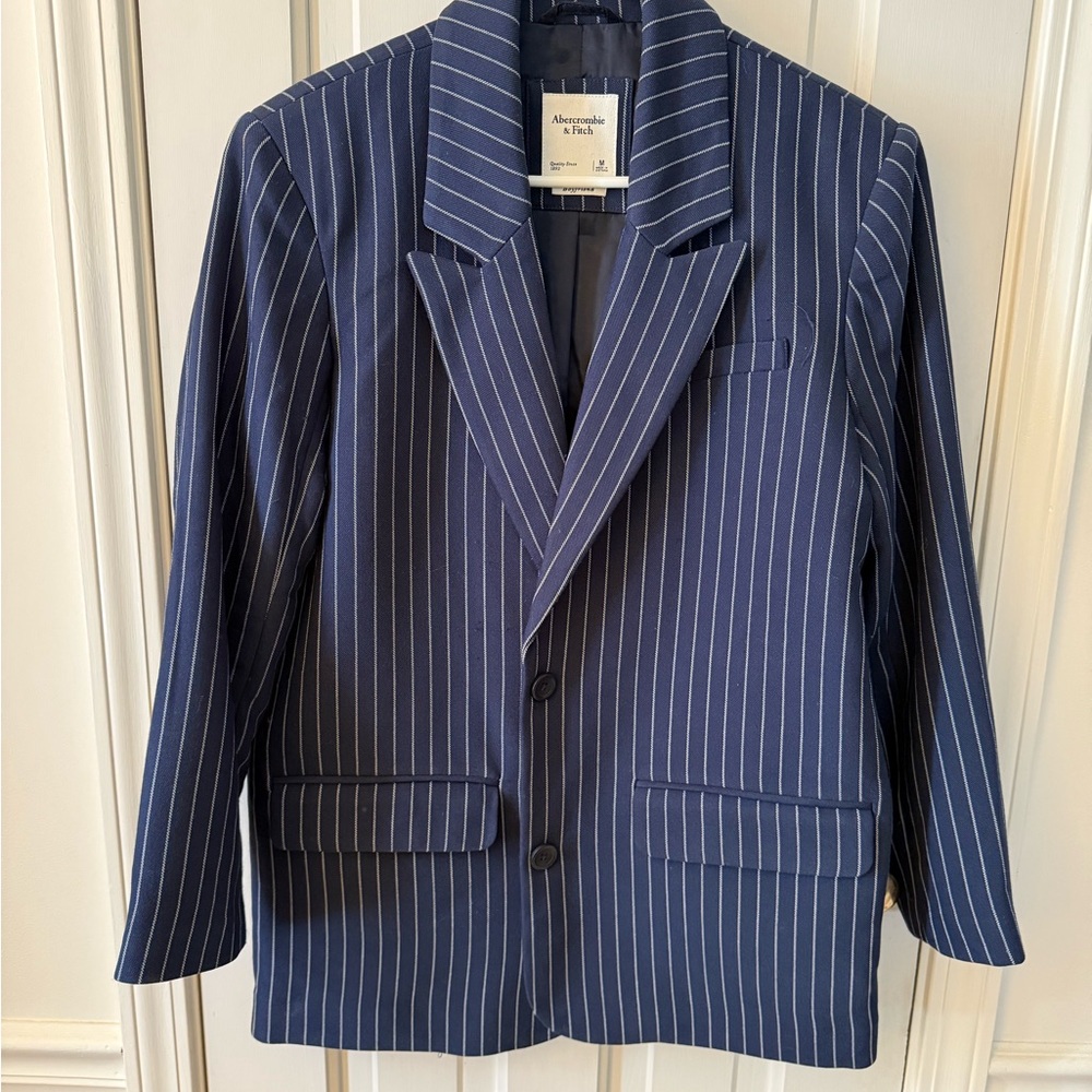 Abercrombie & Fitch Boyfriend Pinstripe Blazer